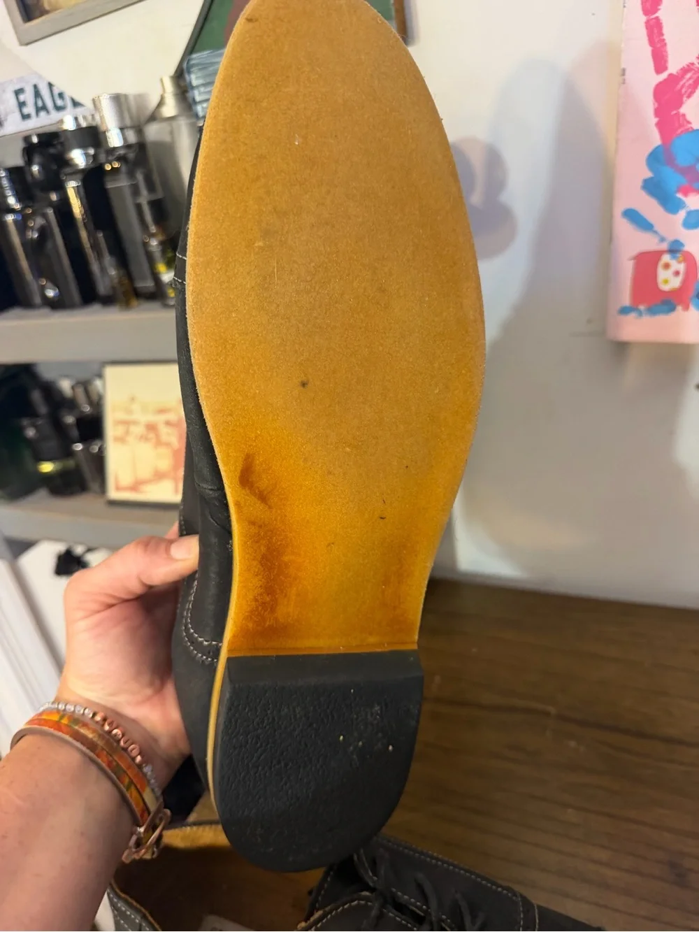 Steve Madden Black Oxford with Tan Crepe-Style Sole